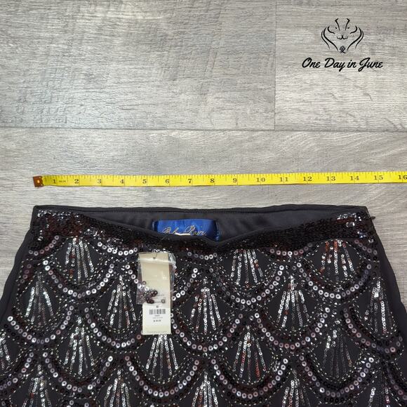 Blue Rain Sequin Mini Skirt Size M - Picture 3 of 5